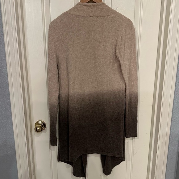 Barefoot Dreams CozyChic Lite Calypso Wrap Cardigan Bamboo Ombre Brown Tan S/M - Picture 4 of 9